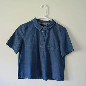 ZARA DENIM CROP TOP